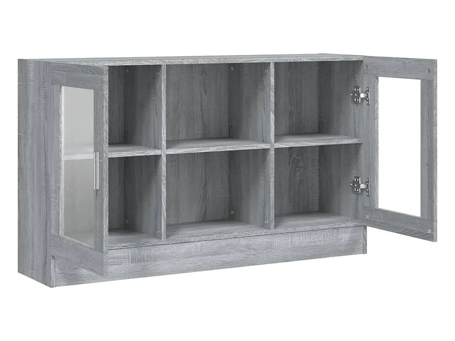 Vitrina madera contrachapada gris Sonoma 120x30,5x70 cm ES861533