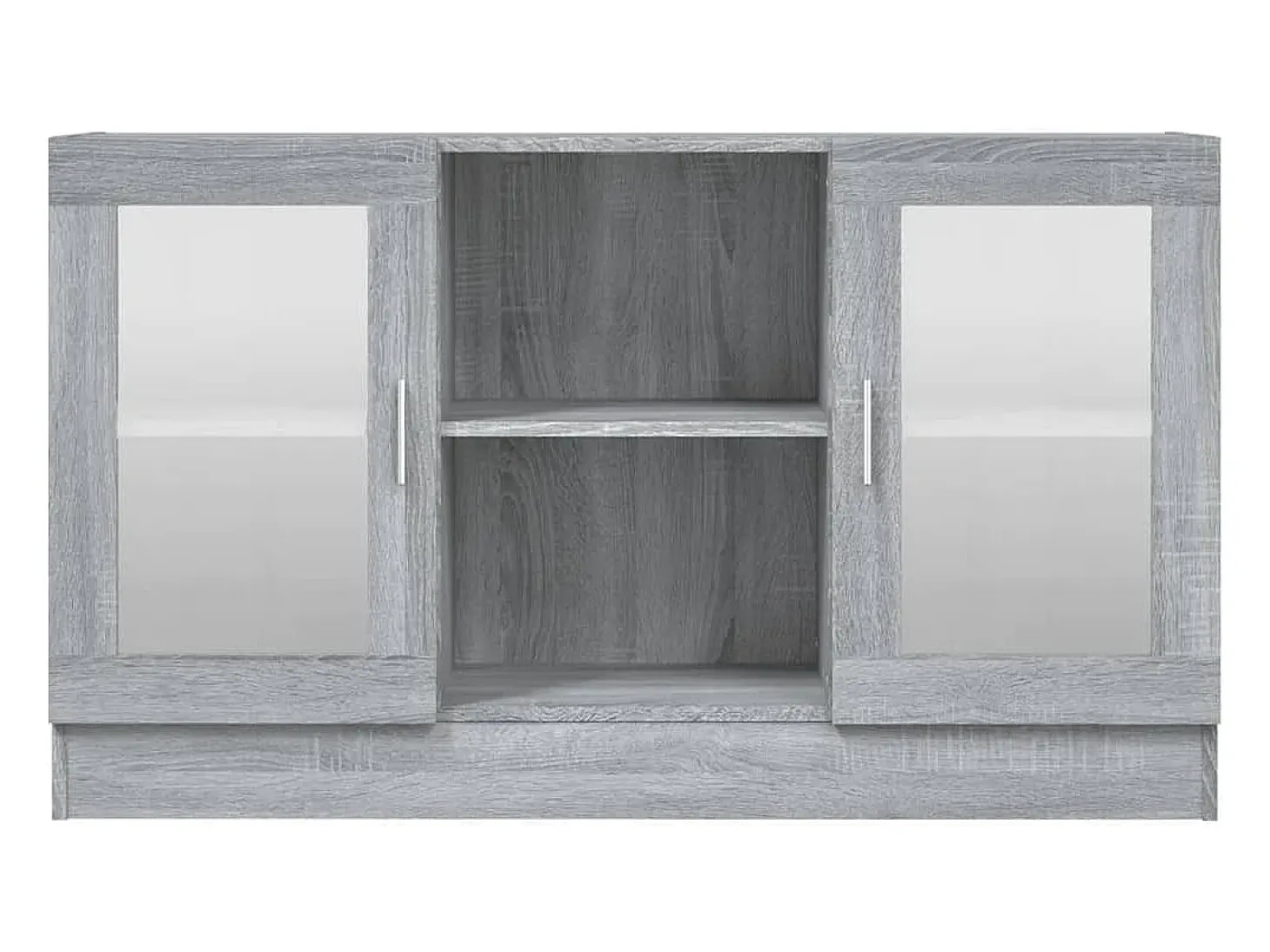Vitrina madera contrachapada gris Sonoma 120x30,5x70 cm ES861533