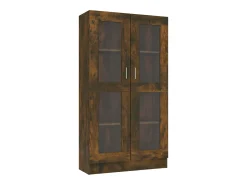 Vitrina madera contrachapada roble ahumado 82,5x30,5x150 cm