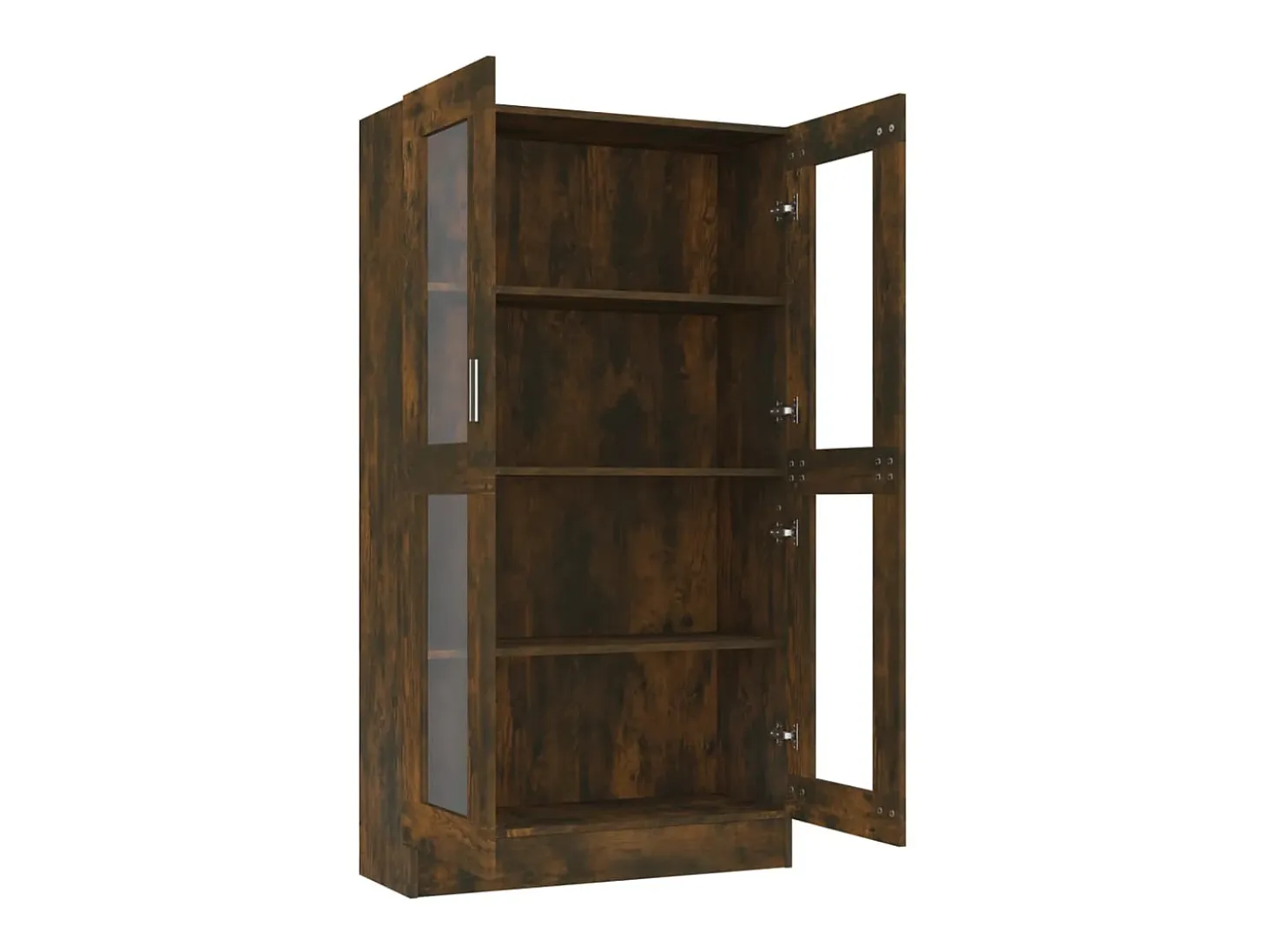 Vitrina madera contrachapada roble ahumado 82,5x30,5x150 cm