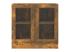Vitrina madera contrachapada roble ahumado 82,5x30,5x80 cm ES841314