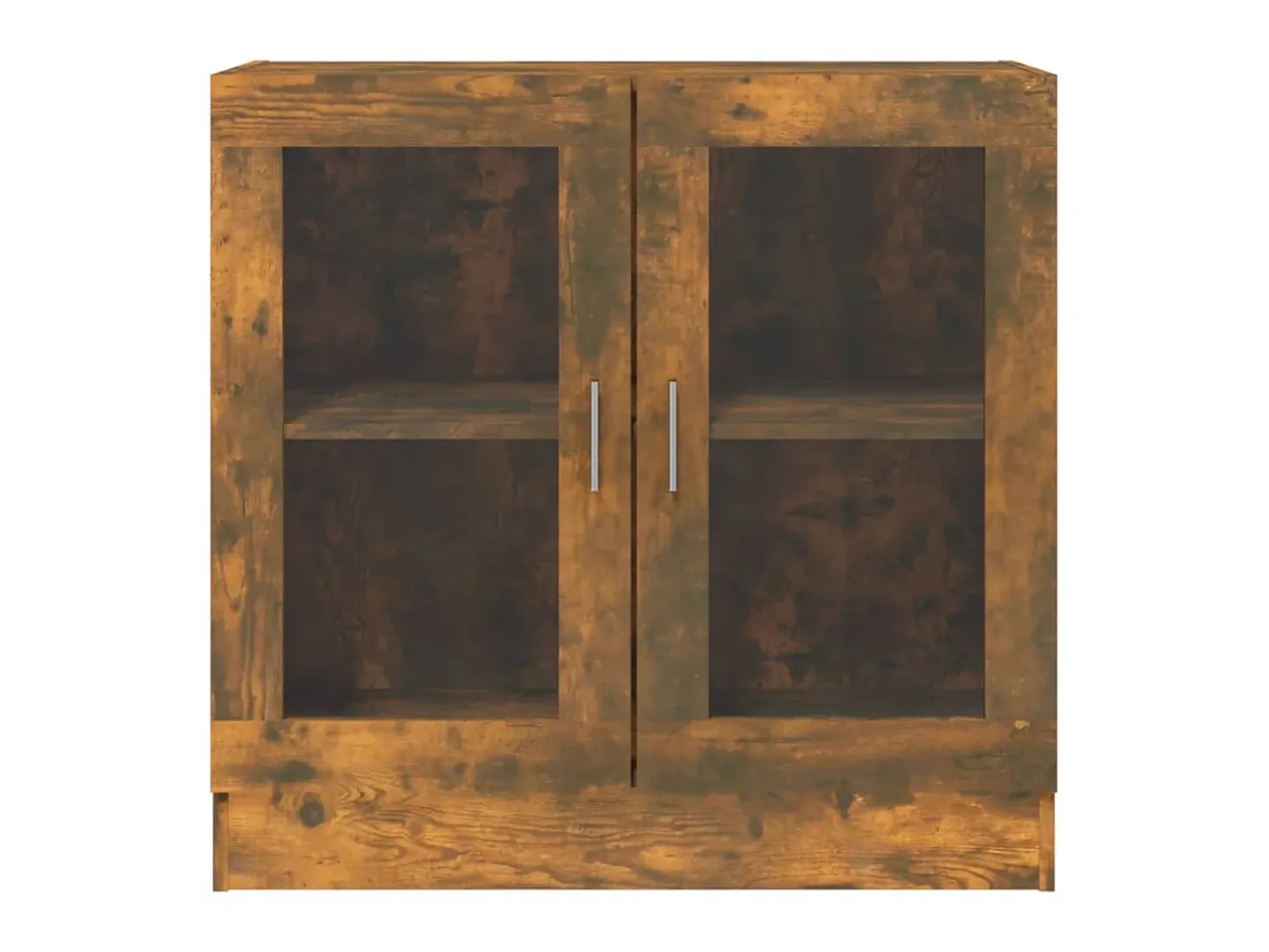 Vitrina madera contrachapada roble ahumado 82,5x30,5x80 cm ES841314