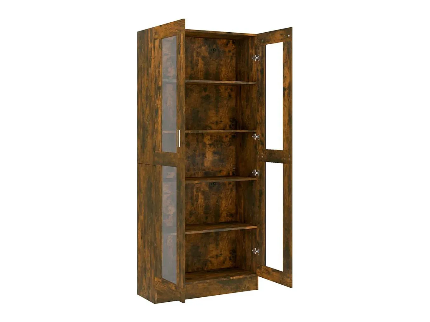 Vitrina madera contrachapada roble ahumado 82,5x30,5x185 cm