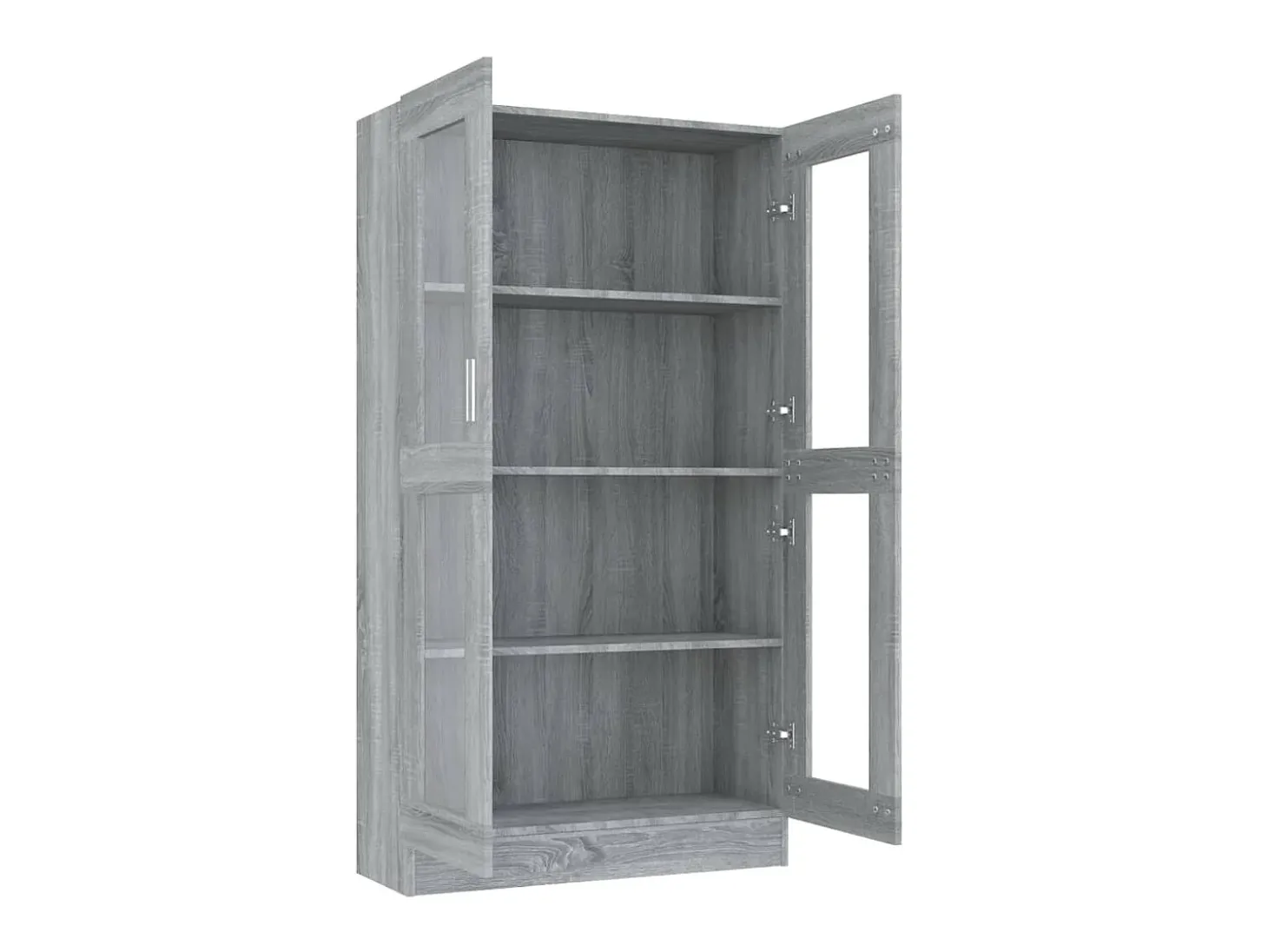 Vitrina madera contrachapada gris Sonoma 82,5x30,5x150 cm ES318072