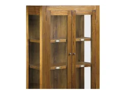 Vitrina Mindy madera maciza 2 puertas 3 cajones 2 estantes Orka 70 cm