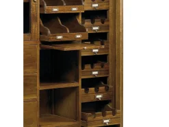 Vitrina Mindy madera maciza 2 puertas 7 cajones Orka 120 cm