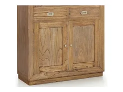 Vitrina mindy madera maciza natural 2 cajones 4 puertas Mazari 100 cm