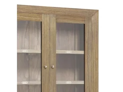 Vitrina mindy madera maciza natural 2 cajones 4 puertas Mazari 100 cm