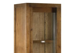 Vitrina Mindy madera maciza 2 puertas 4 cajones Orka 100 cm