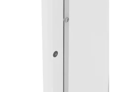 Vitrina multifuncional con iluminación LED multicolor, panel acrílico, diseño sencillo, color blanco (40x29x170 cm)