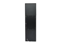 Vitrina negra brillante con iluminación LED - Armario alto para salón - Mueble de almacenaje - 45x35x160 cm