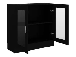 Vitrina negra 82,5x30,5x80 cm Madera de ingeniería