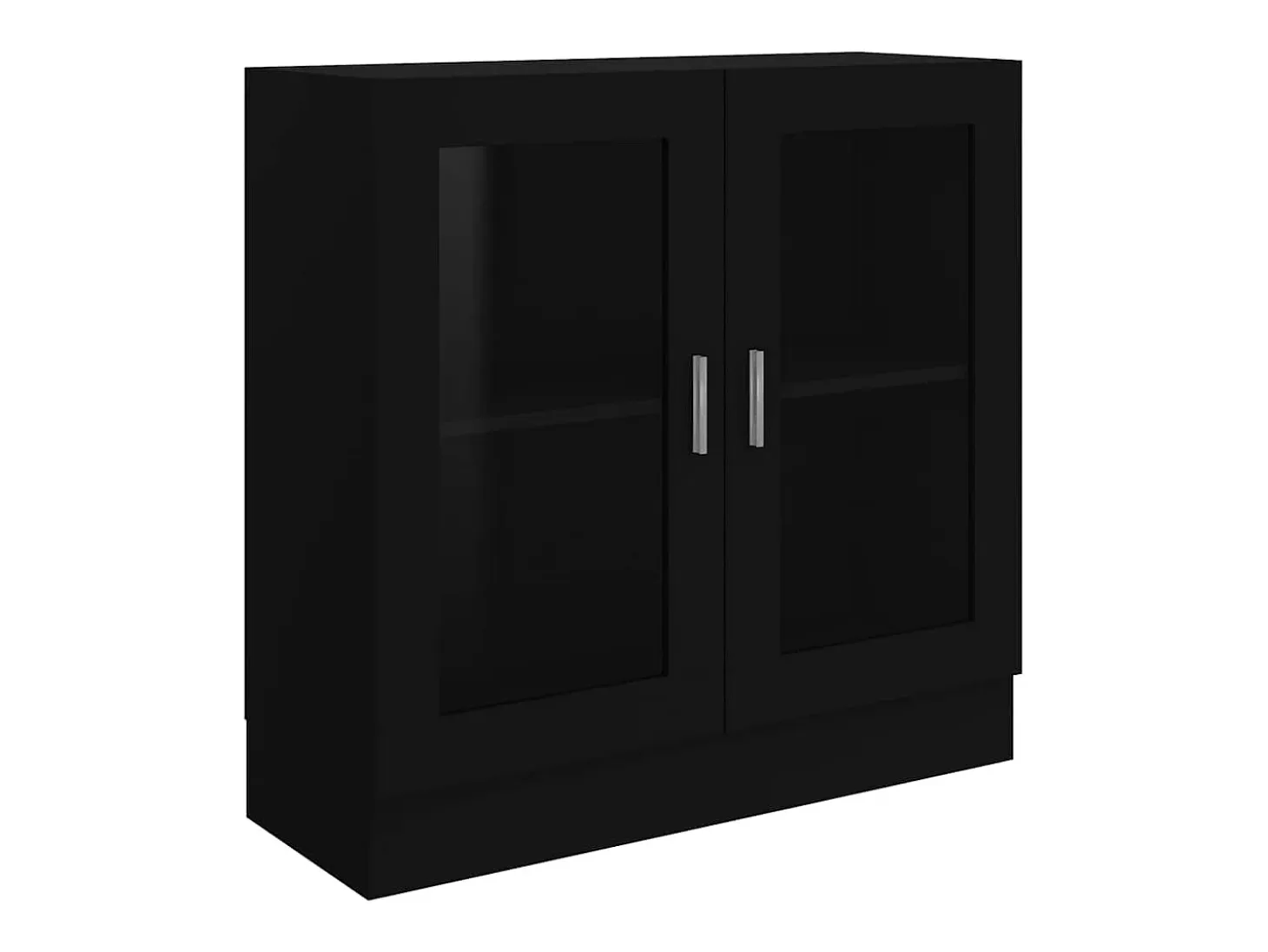 Vitrina negra 82,5x30,5x80 cm Madera de ingeniería