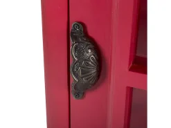 Vitrina para cabina telefónica London de madera roja 60x185 cm