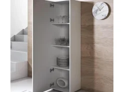 Vitrina para Salón comedor en Blanco 40x29x167cm Luke V4
