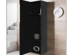 Vitrina para Salón comedor en Negro 40x29x165cm Luke V4