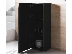 Vitrina para Salón comedor en Negro 40x29x128cm Luke V1
