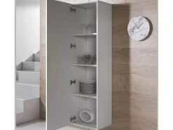 Vitrina para Salón comedor en Blanco 40x29x165cm Luke V4