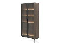 Vitrina, roble Dunin, 91,5 x 194,6 x 39,3 cm