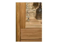 Vitrina roble macizo 1 puerta Eliza 62 cm