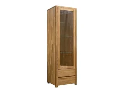 Vitrina roble macizo 1 puerta Eliza 62 cm