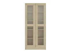 Vitrina roble Sonoma 82,5x30,5x185,5 cm Madera de ingeniería