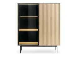 Vitrina, roble vicenza, 107 x 126 x 39 cm