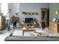 Vitrina rústica de madera de roble Manky 82 cm