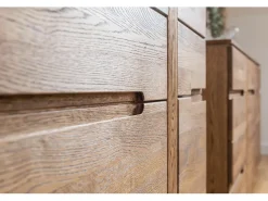 Vitrina rústica de madera de roble Manky 90 cm