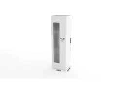Vitrina salón blanco lacado brillante con 4 estantes de cristal Daiquiri