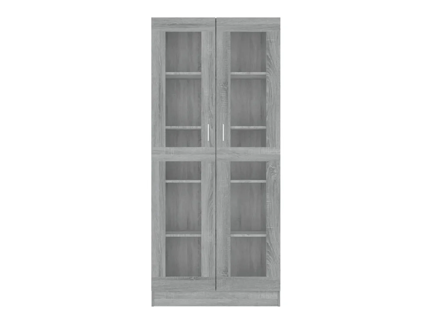 Vitrina Sonoma gris de 82,5 x 30,5 x 185,5 cm, madera de ingeniería