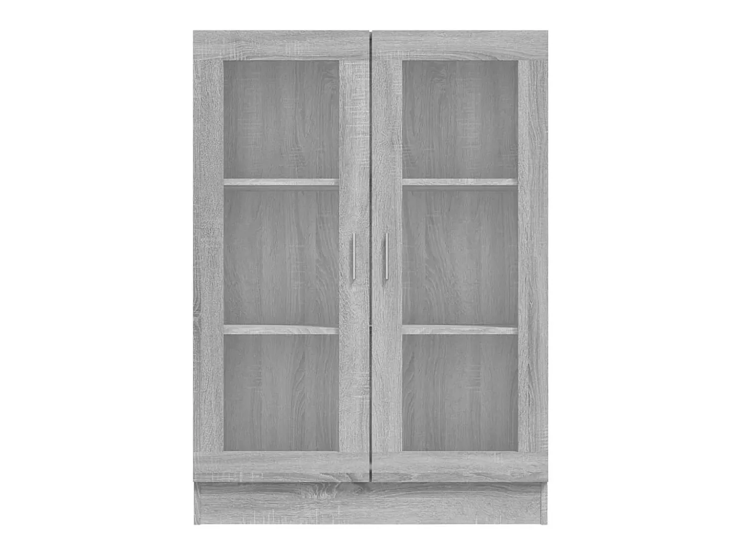 Vitrina Sonoma gris de 82,5 x 30,5 x 115 cm, madera de ingeniería