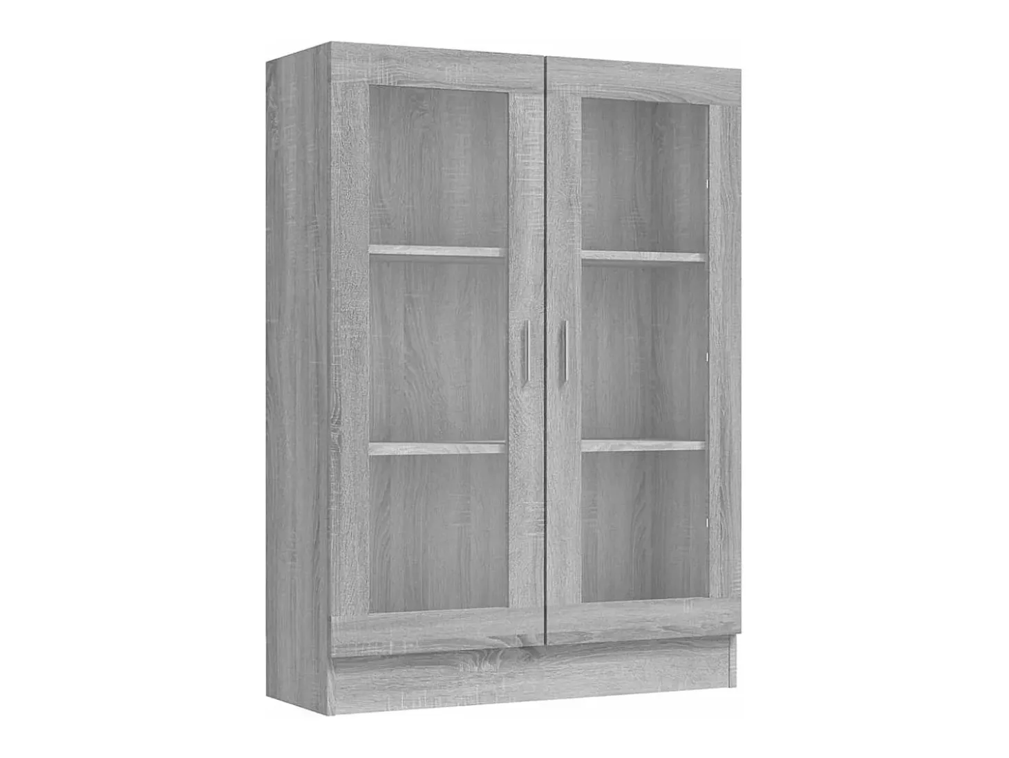 Vitrina Sonoma gris de 82,5 x 30,5 x 115 cm, madera de ingeniería