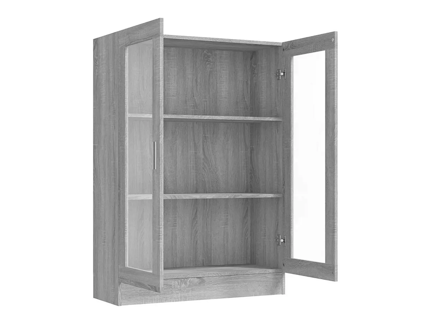 Vitrina Sonoma gris de 82,5 x 30,5 x 115 cm, madera de ingeniería