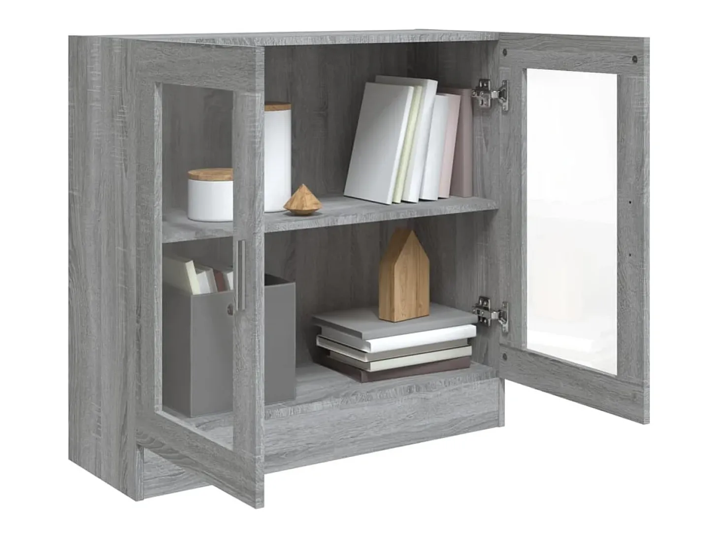Vitrina Sonoma Gris 82,5x30,5x80 cm Madera de Ingeniería