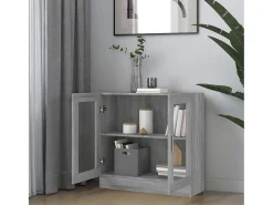 Vitrina Sonoma Gris 82,5x30,5x80 cm Madera de Ingeniería