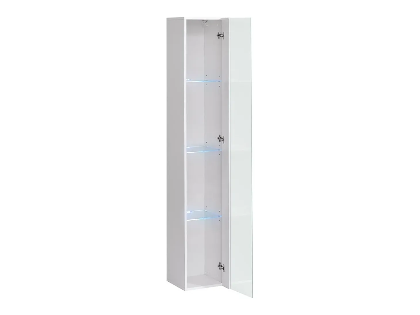 Vitrina suspendida – Blanco – Colección SWITCH – Puerta de vidrio y LED incluidos – Modelo grande