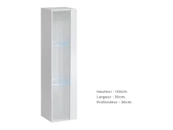 Vitrina suspendida – Blanco – Colección SWITCH – Puerta de vidrio y LED incluido – Modelo pequeño