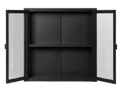 Vitrina Suspendida Brisbane, Negro, 18x80x80 cm, Kendra Home