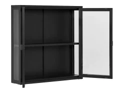 Vitrina Suspendida Brisbane, Negro, 18x80x80 cm, Kendra Home