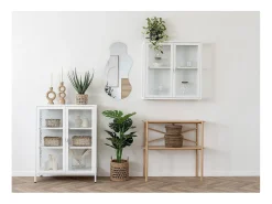 Vitrina Suspendida Brisbane, Blanco, 18x80x80 cm, Kendra Home