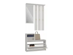 VITTORIA - Armario recibidor - Colgador de pared + espejo + zapatero - 180x85x24 - Armario recibidor