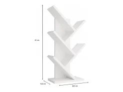 VIVIE – 4 estantes inclinados – 61x15.5x26.5 cm – Almacenamiento para libros