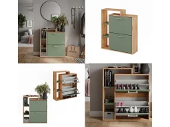 Volquete zapatero goldkraft roble/verde 80x24.2x90 orlando