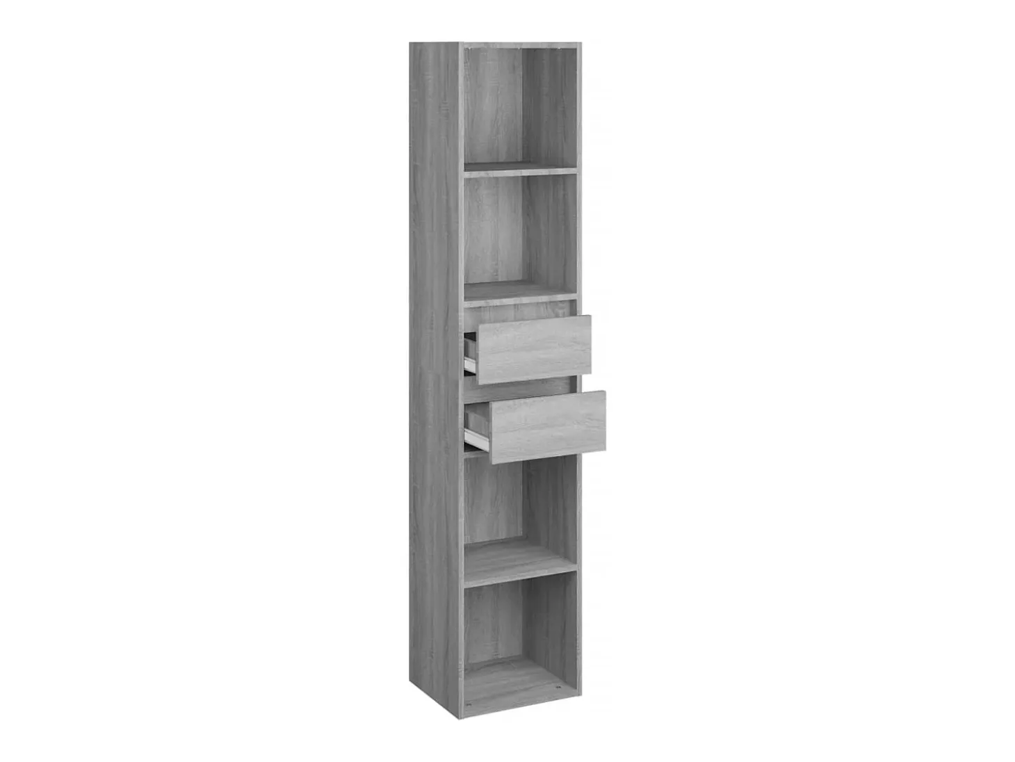 Växjö Estantería de madera de ingeniería gris Sonoma 36x30x171 cm