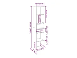 Växjö Estantería librería madera contrachapada blanco 36x30x171 cm