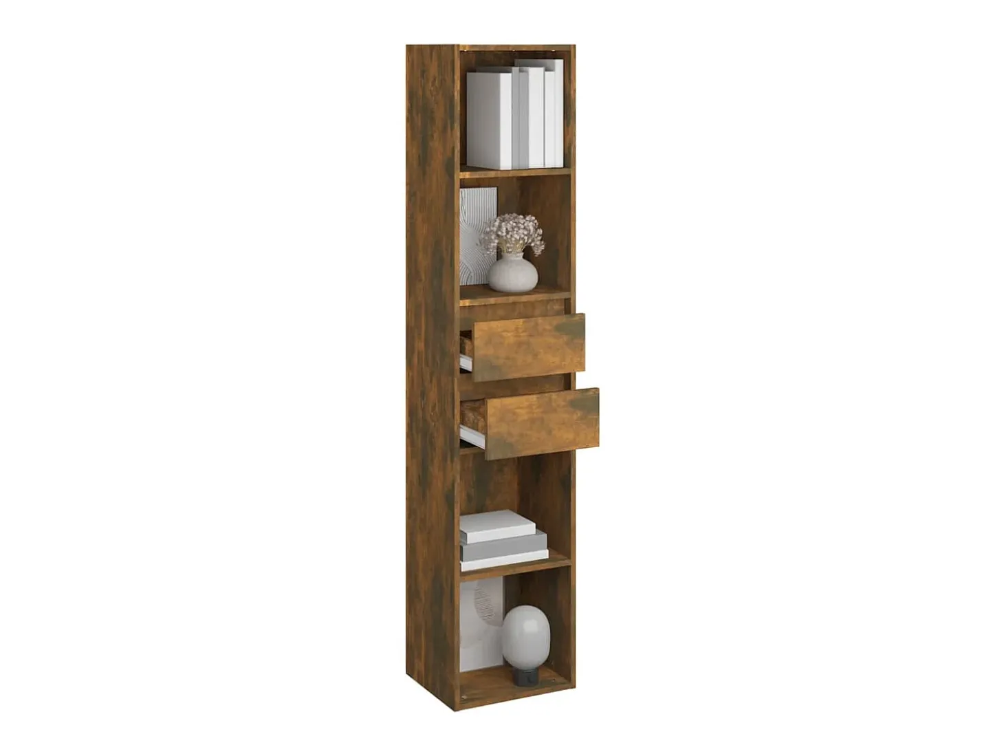 Växjö Estantería madera contrachapada color roble ahumado 36x30x171cm