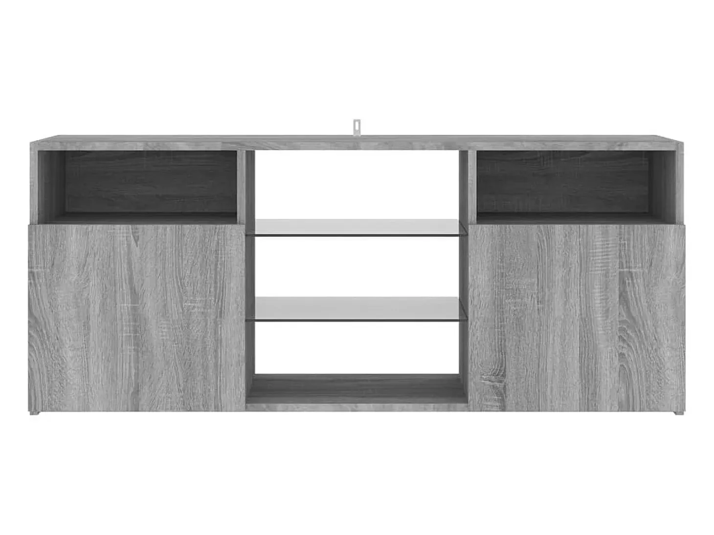 Webster City Mueble de TV con luces LED gris Sonoma 120x30x50 cm