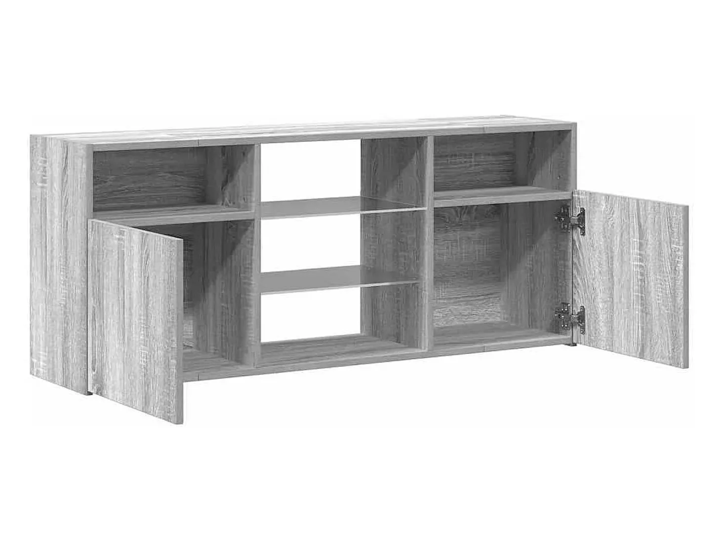 Webster City Mueble de TV con luces LED gris Sonoma 120x30x50 cm