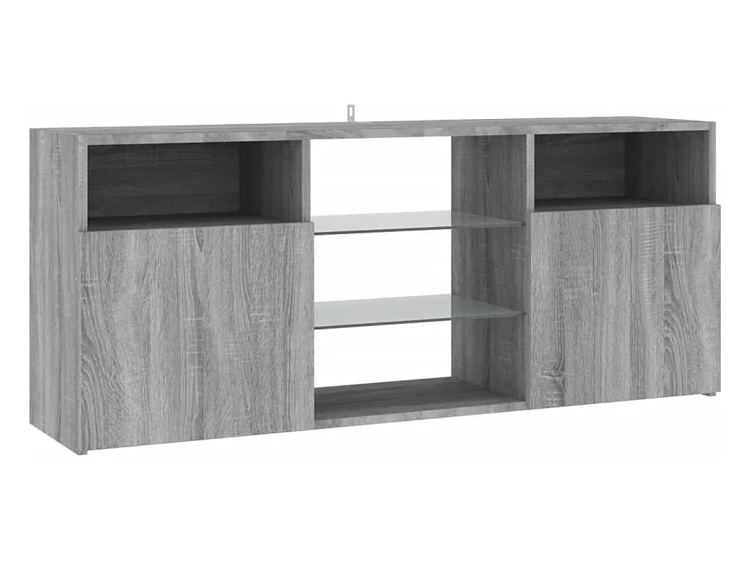Webster City Mueble de TV con luces LED gris Sonoma 120x30x50 cm